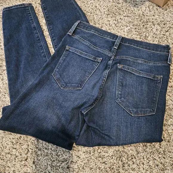 J.Crew Women's High Rise Skinny Jeans Dark Wash Stretch Denim Sz 26 - Picture 4 of 8